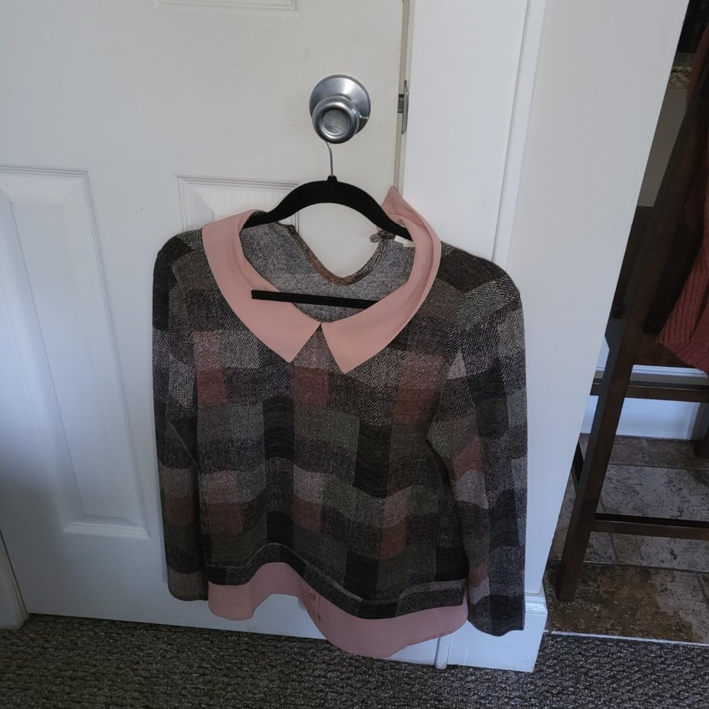 Faith and Joy plaid blouse sz. M